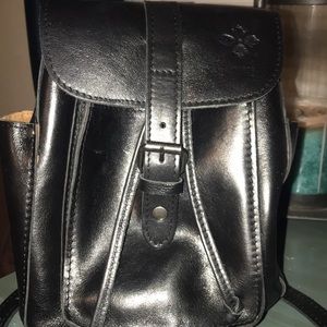 Patricia Nash black leather backpack